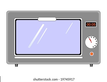 Electrical oven -  household equipment. Vector illustration.