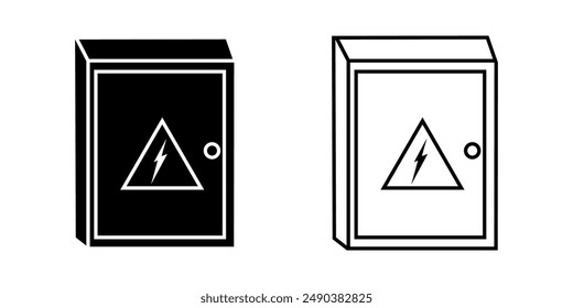 electrical panel box icon on white background