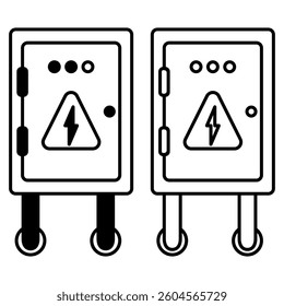 electrical panel box icon, simple flat style, illustration, logo sign symbol pictogram template, for ui or ux isolated on white for mobile app, editable