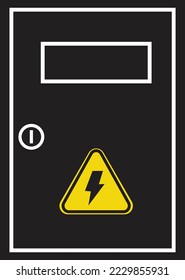 Electrical panel icon on white background. Electric panel box sign. Electrical power switch panel symbol. flat style.