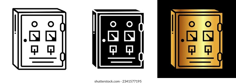 The Electrical Panel Icon represents a panel or box that houses electrical components, circuits, and controls in a building. 