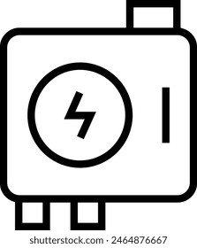 electrical panel icon. Thin linear style design isolated on white background