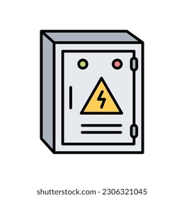 electrical panel icon vector design template in white background