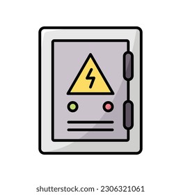 electrical panel icon vector design template in white background