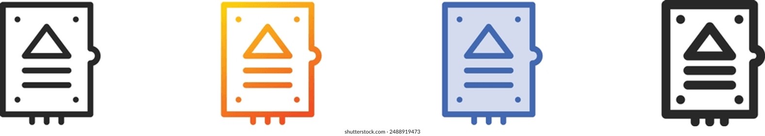 electrical panel icon.Thin Linear, Gradient, Blue Stroke and bold Style Design Isolated On White Background
