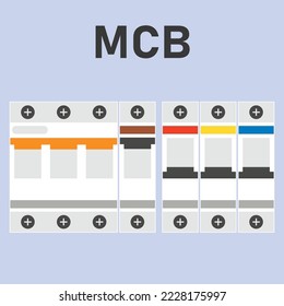 Electrical Panel With MCB Timer Contactor PLC Simple Flat Design