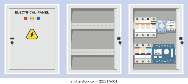 Elektrische Tafel mit MCB-Timer-Schützer PLC Einfaches Flachdesign