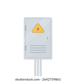 Painel elétrico. Conceito de segurança. Fiação elétrica