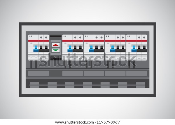 Electrical Panel Switch On Offbreakers Vector Stock Vector (Royalty ...