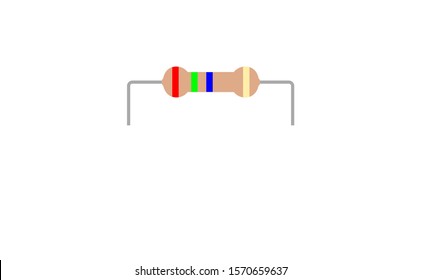 Electrical Parts Vector Resistor Isolated With Resistor Color Code And Resistors Connection. Resistor Is One Of Electrical Parts Vector Beside The Other Electrical Parts Vector.