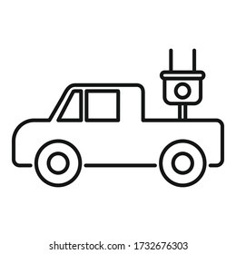Electrical pick up icon. Outline electrical pick up vector icon for web design isolated on white background