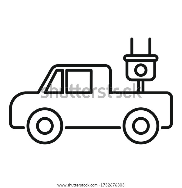 Electrical pick up icon.\
Outline electrical pick up vector icon for web design isolated on\
white background