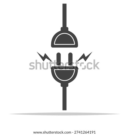 Electrical plug adapter socket icon vector isolated