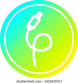 electrical plug circular icon with cool gradient finish