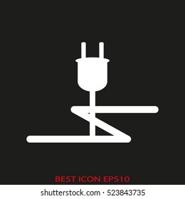 Electrical plug current vector icon, eps10