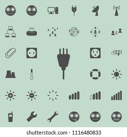 electrical plug icon. Detailed set of  Minimalistic  icons. Premium quality graphic design sign. One of the collection icons for websites, web design, mobile app on colored background