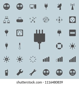 electrical plug icon. Detailed set of  Minimalistic  icons. Premium quality graphic design sign. One of the collection icons for websites, web design, mobile app on colored background
