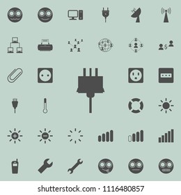 electrical plug icon. Detailed set of  Minimalistic  icons. Premium quality graphic design sign. One of the collection icons for websites, web design, mobile app on colored background