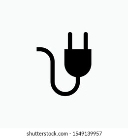 Electrical Plug Icon. Electric Connector Symbol for Design, Presentation, Website or Apps Elements - Vector. 