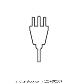 electrical plug icon. Element of web for mobile concept and web apps icon. Thin line icon for website design and development, app development