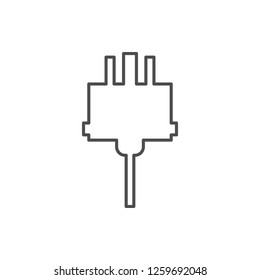 electrical plug icon. Element of web for mobile concept and web apps icon. Thin line icon for website design and development, app development