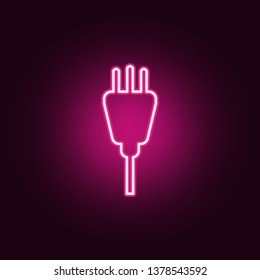 electrical plug icon. Elements of Web in neon style icons. Simple icon for websites, web design, mobile app, info graphics
