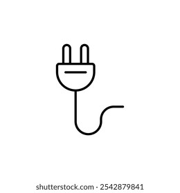 Electrical plug icon. filled and line stroke icons