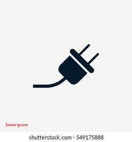electrical plug icon, flat design best vector icon