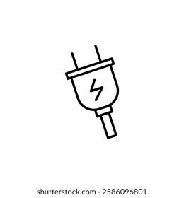 Electrical plug icon Flat fill set collection