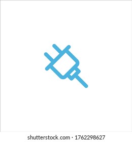 electrical plug icon flat vector logo design trendy illustration signage symbol graphic simple