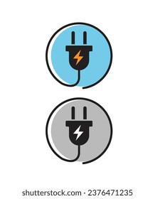 Electrical plug icon illustration design on white background 