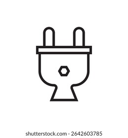Electrical plug icon illustration element symbol design