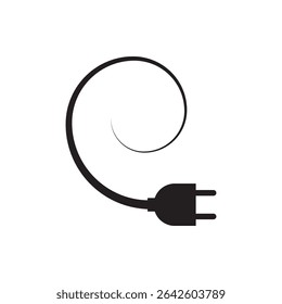 Electrical plug icon illustration element symbol design