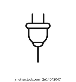 Electrical plug icon line art vector