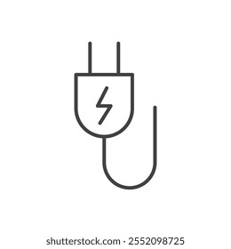 Electrical plug icon. line style vector icon.