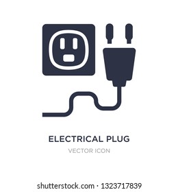 electrical plug icon on white background. Simple element illustration from Technology concept. electrical plug sign icon symbol design.