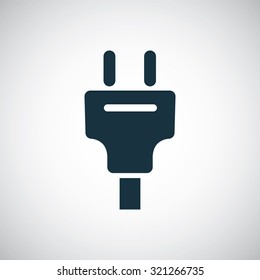 electrical plug icon, on white background
