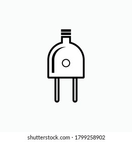Electrical Plug Icon. Socket Symbol - Vector.