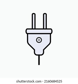 Electrical Plug Icon. Steker Symbol - Vector.