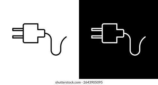 Concepto de símbolo de icono de enchufe eléctrico para Diseño gráfico, Sitio web, interfaz de usuario. EPS