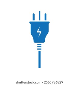 Electrical plug icon Thin line illustration set