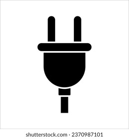 Electrical plug icon. Uk electric plug icon. Wire, cable of energy disconnect. vector illustration on white background