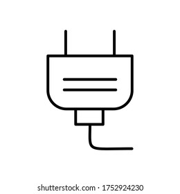 Electrical, plug icon vector outline style