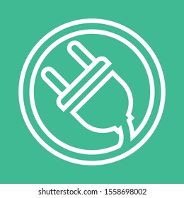 Electrical plug Logo. Template charging point logotype. Vector illustration. Icon sign. eps 10
