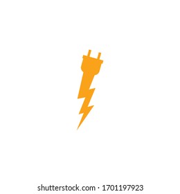 Electrical plug logo vector icon illustration design 