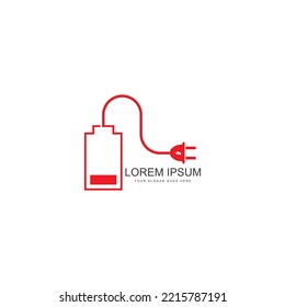 electrical plug logo vector icon illustration design
