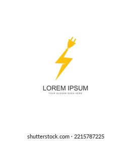 electrical plug logo vector icon illustration design