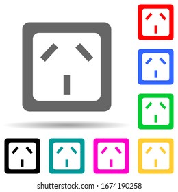 electrical plug multi color style icon. Simple thin line, outline vector of web icons for ui and ux, website or mobile application