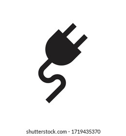 Vector de diseño de icono de señales de enchufe eléctrico para múltiples usos 