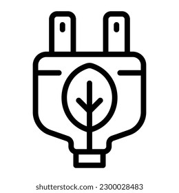 Electrical Plug Simple Line Icon Symbol